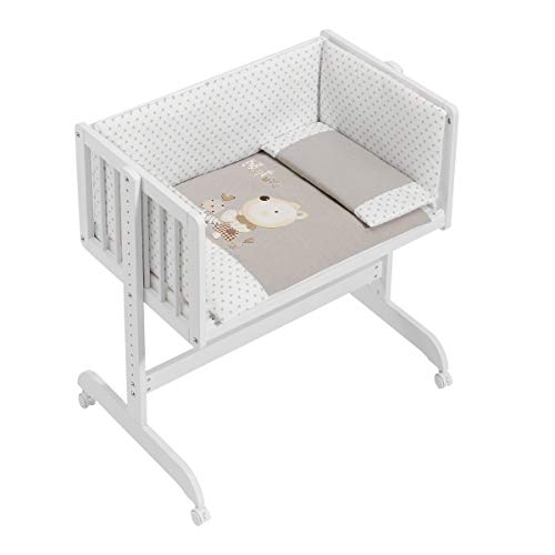 MINICUNA COLECHO COMPLETA. Incluye: Edredon desmontable con relleno + Cojín almohada + 2...