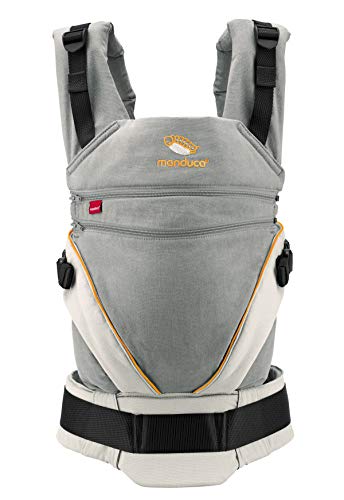 manduca XT Mochila Portabebe > Cotton grey/orange < Porta Bebé Ergonómica, Asiento...