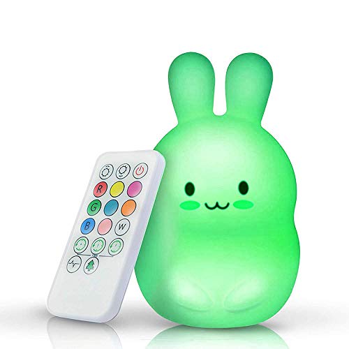 Luz de Noche Infantil, Zorara Luz Nocturna Bebé Recargabl, Lampara Nocturna Silicona...