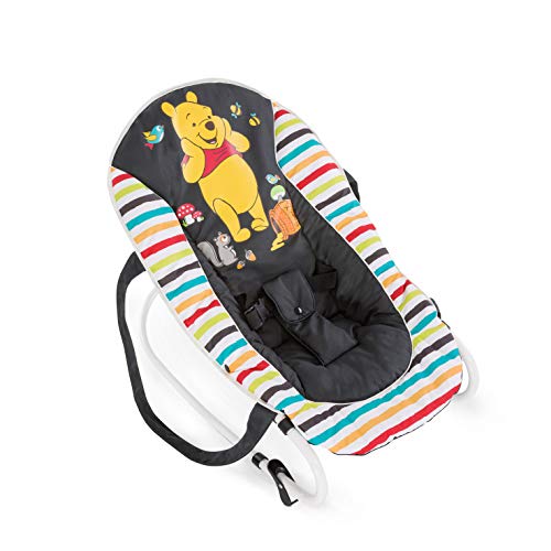 Hauck 620380 Rocky Pooh Geo - Hamaca para bebes de 0 meses hasta 9 kg, función mecedora,...