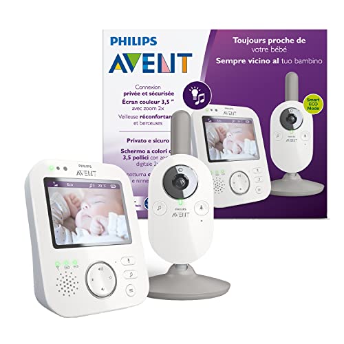 Philips Avent Vigilabebés con cámara SCD843/01 - Vigilabebés con privacidad (A-FHSS),...