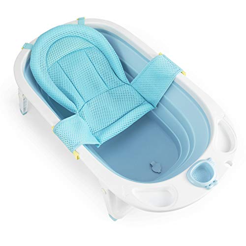Fascol Bañera Plegable para Bebés 0-36 Meses, Baño Bebe con Red de Seguridad, Longitud...