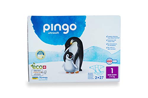 Pañales talla 1 - 2 paquetes de 27 unidades - Pañales recién nacido (2-5 kg)- Pieles...