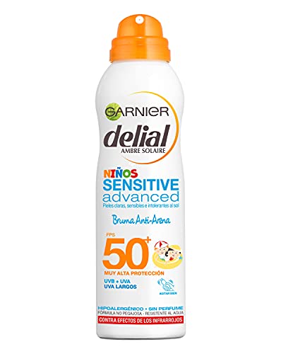 GARNIER DELIAL Niños Sensitive Advanced Spray Protector Solar Anti-Arena para Pieles...