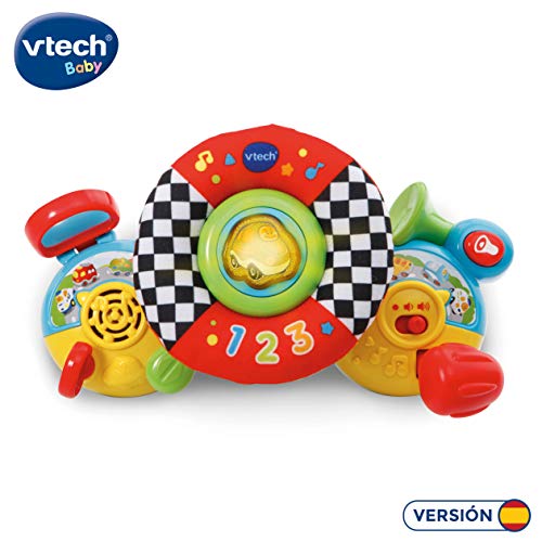 VTech Volante de Paseo Tut Tut Bólidos, Juguete para el Carrito con Tiras de Sujeción,...
