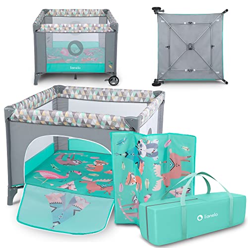 LIONELO Fie Parque para bebés De viaje Para niños de hasta 15 kg Perfecto en casa y de...