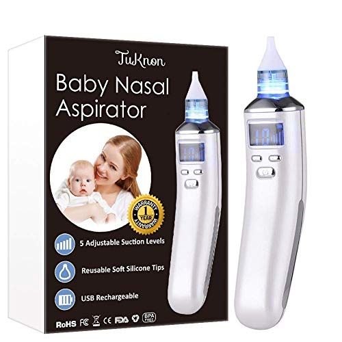 Aspirador Nasal para bebés, Aspiradores Nasales, Aspirador de Nasal Eléctrico, Pantalla...